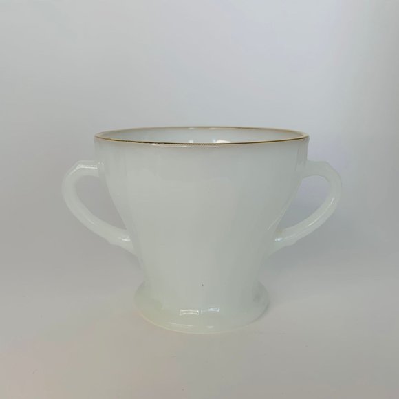 Vintage Swirl Golden Shell Lustre Creamer & Open Sugar by Anchor Hocking - Picture 10 of 13